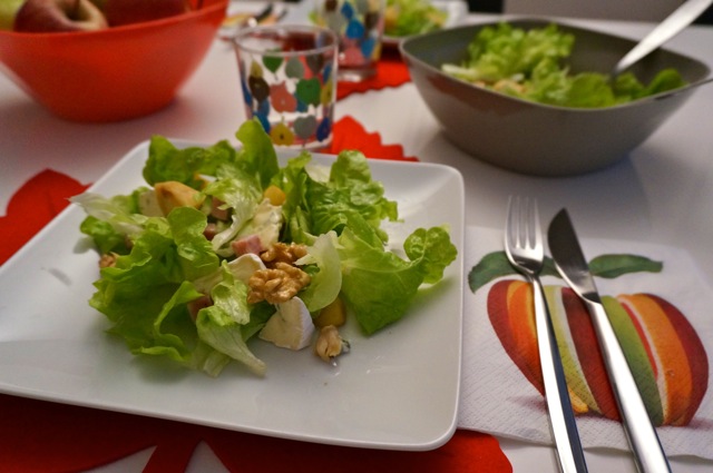 recette salade pomme assiette