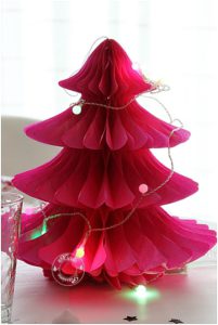 table de noel sapin pompon