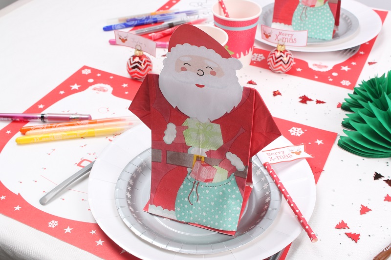 Père Noël et sa hotte
