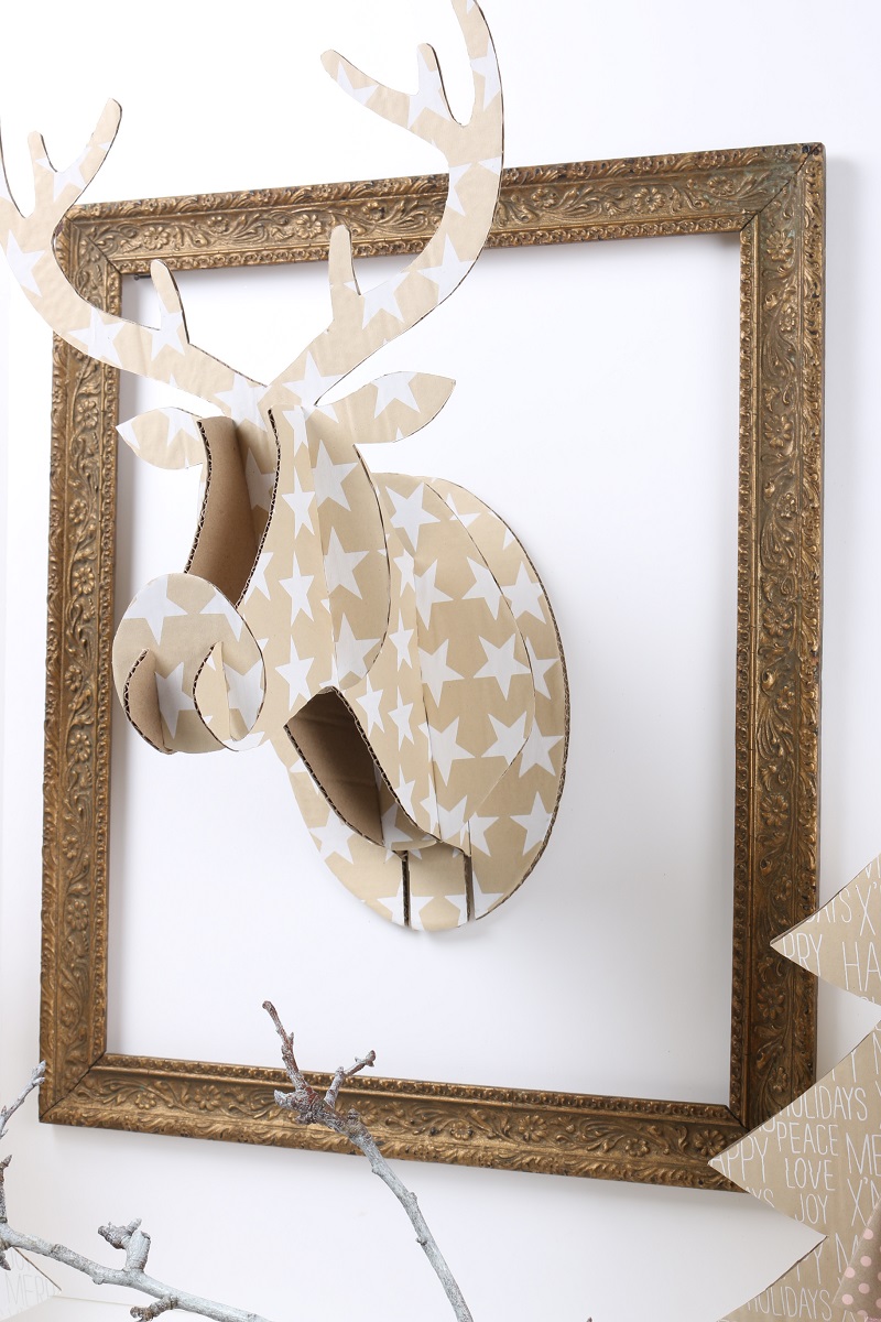 Décoration en papier tête de cerf 