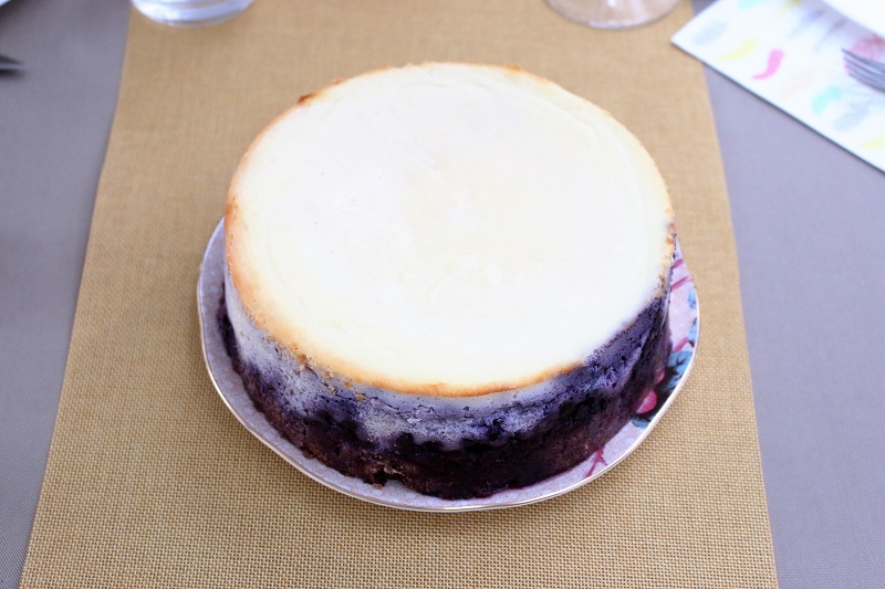 Cheesecake aux myrtilles sans gluten 