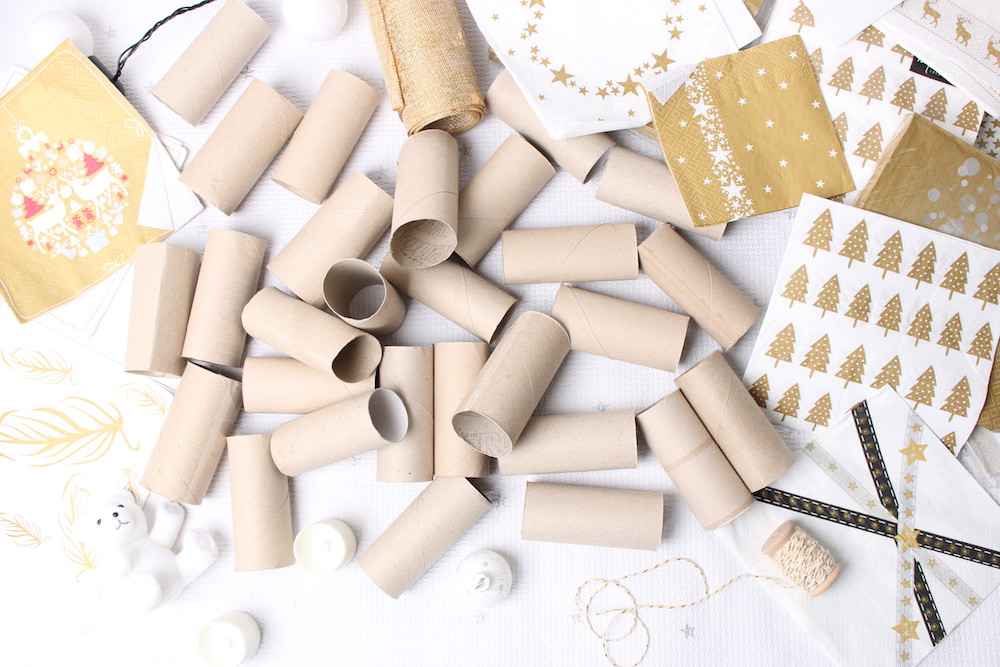 rouleaux de papier toilette vide