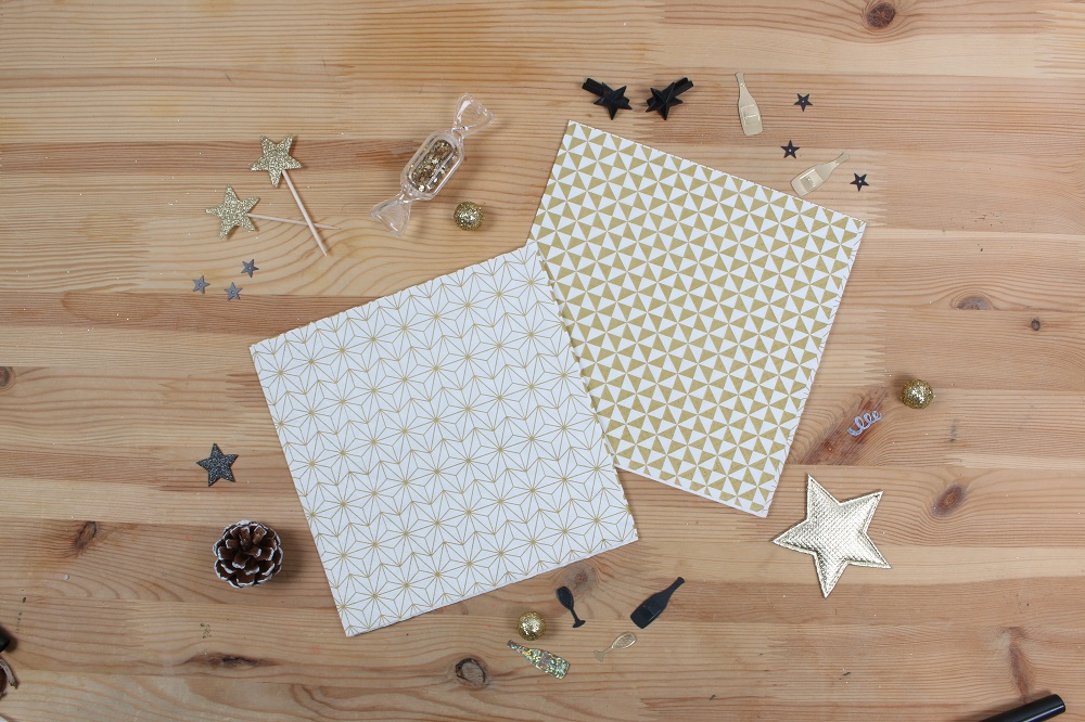 Serviette double face graphique
