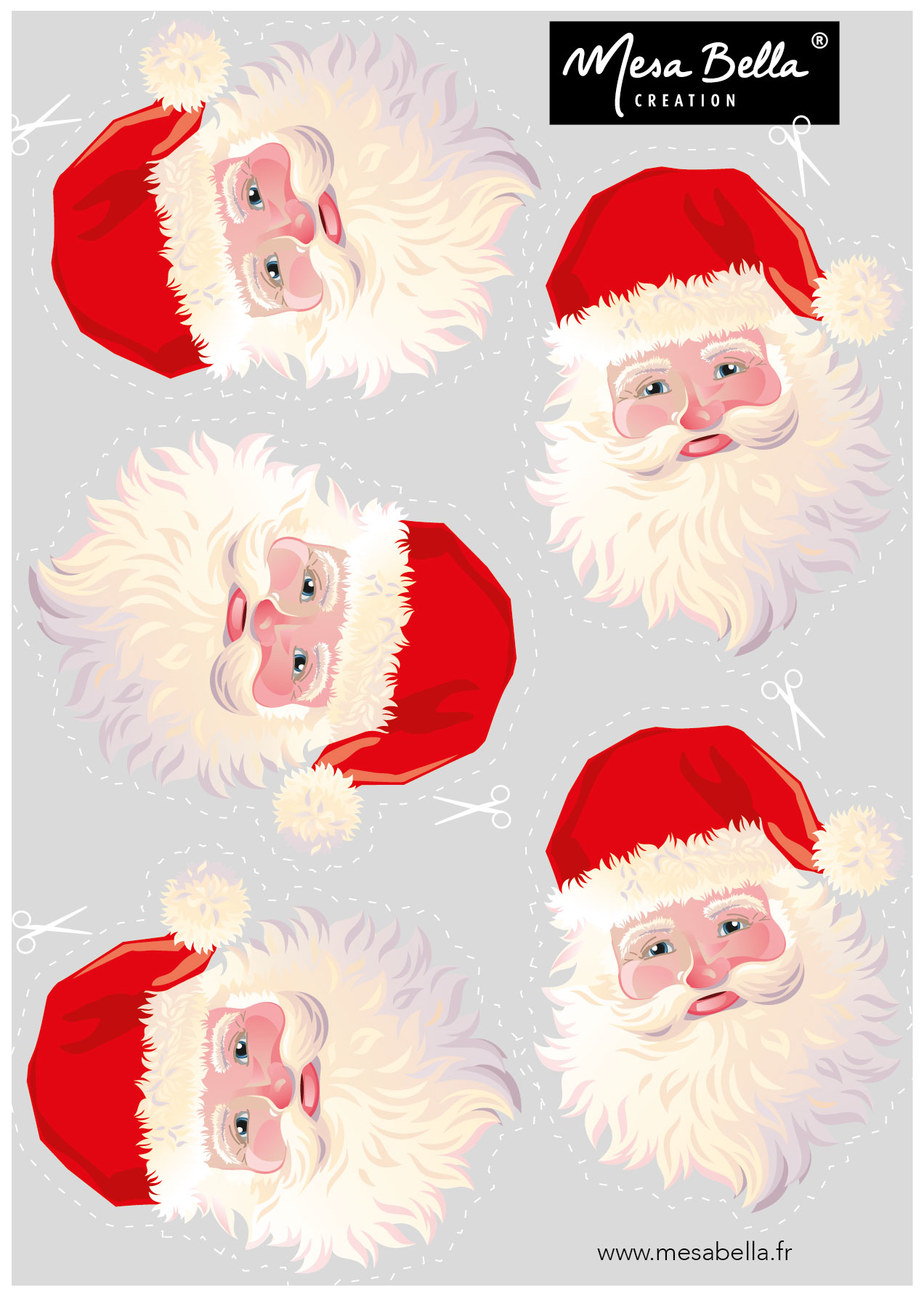 Tête De Père Noël à Imprimer Gratuit PERSONNALISEZ VOTRE SERVIETTE PÈRE NOËL - Mesa Bella Blog