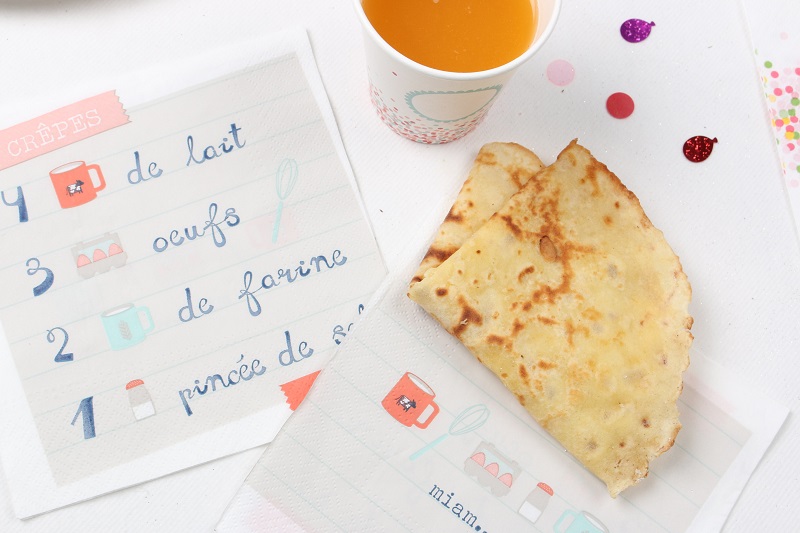 Serviette en papier recette de la pâte à crêpe