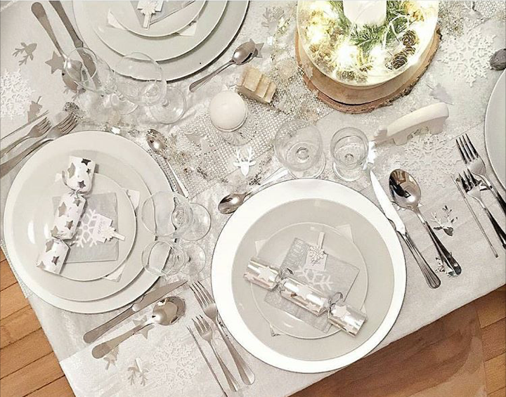 table ambiance polaire et argent