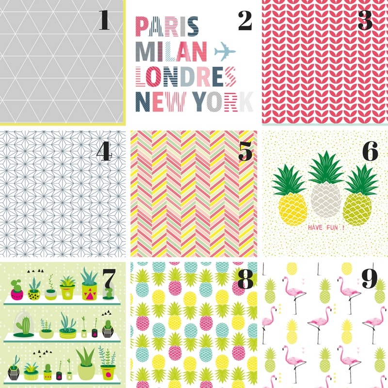 Motifs serviettes mesa bella