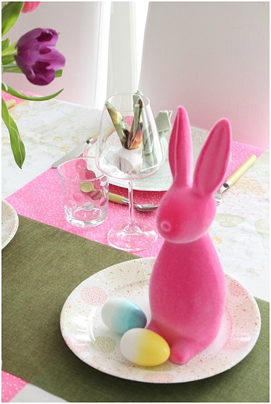 pliage serviette lapin et lapin quille