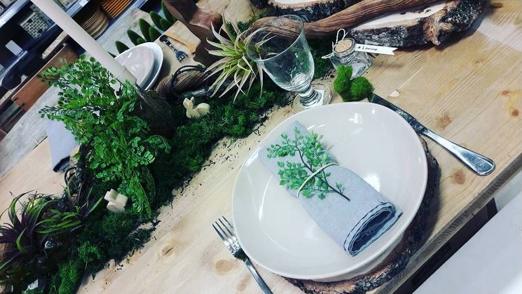 centre de table naturel et végétal pour Pâques