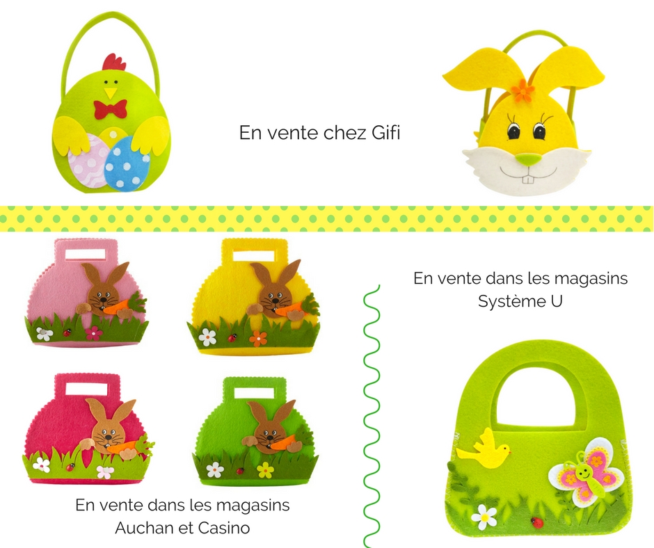 paniers pâques colorés