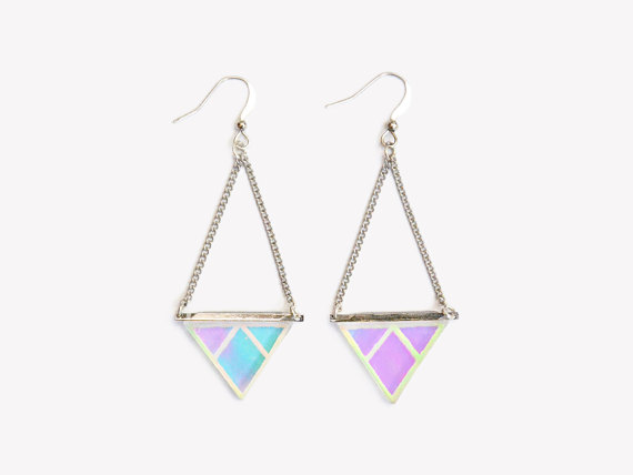 Boucles d'oreilles holographique