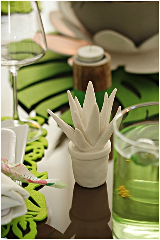 sujet décoratif cactus céramique