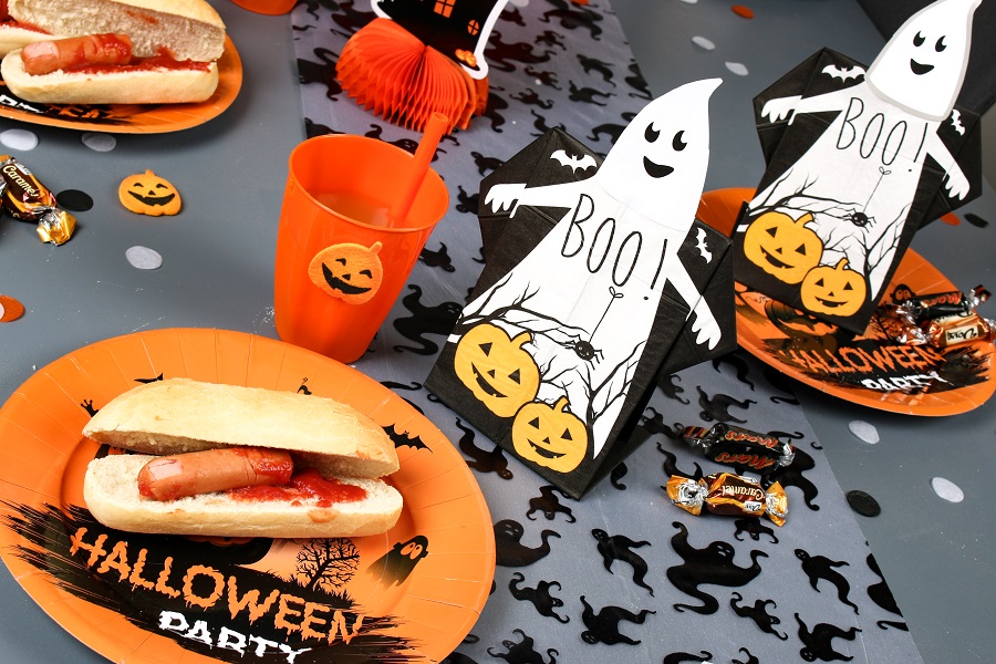 table d'halloween fantôme