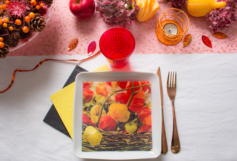 Serviett en papier physalis