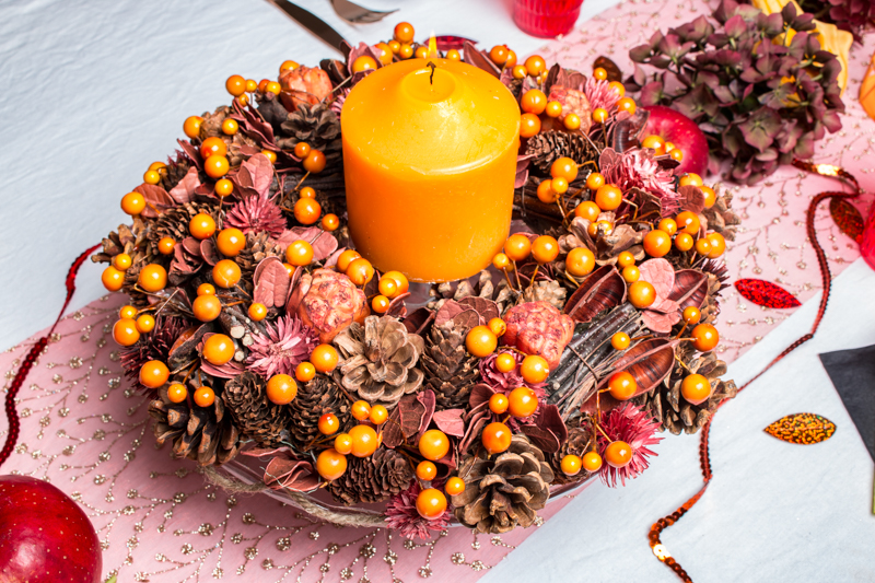 Couronne de fruits d'automne