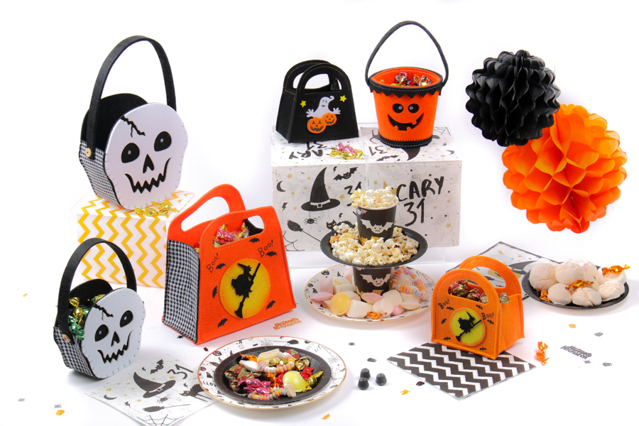 paniers en feutrine Halloween