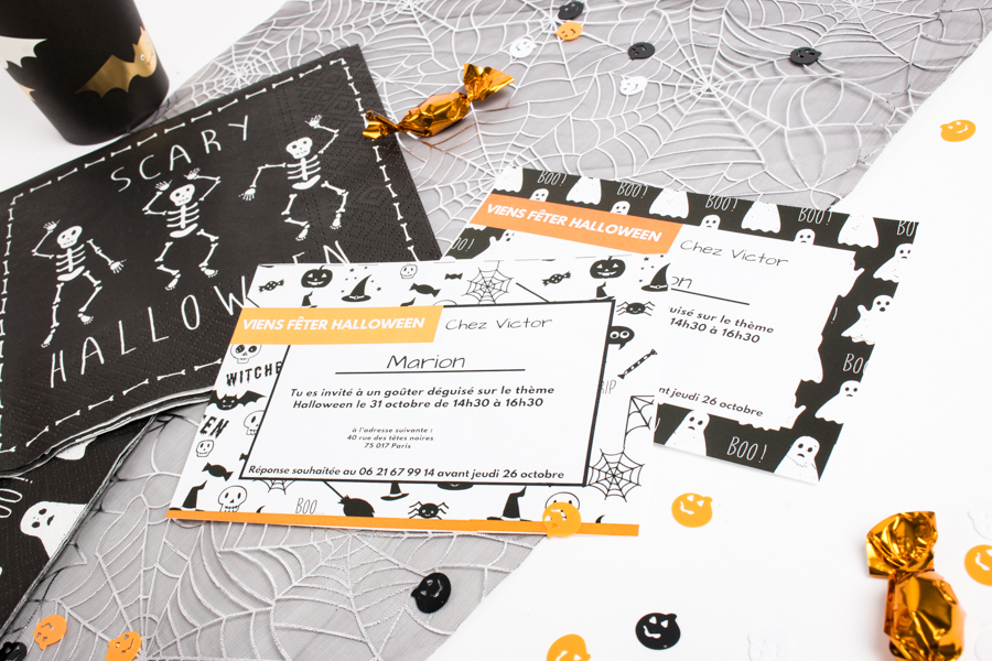 invitations Mesa Bella pour une Halloween party