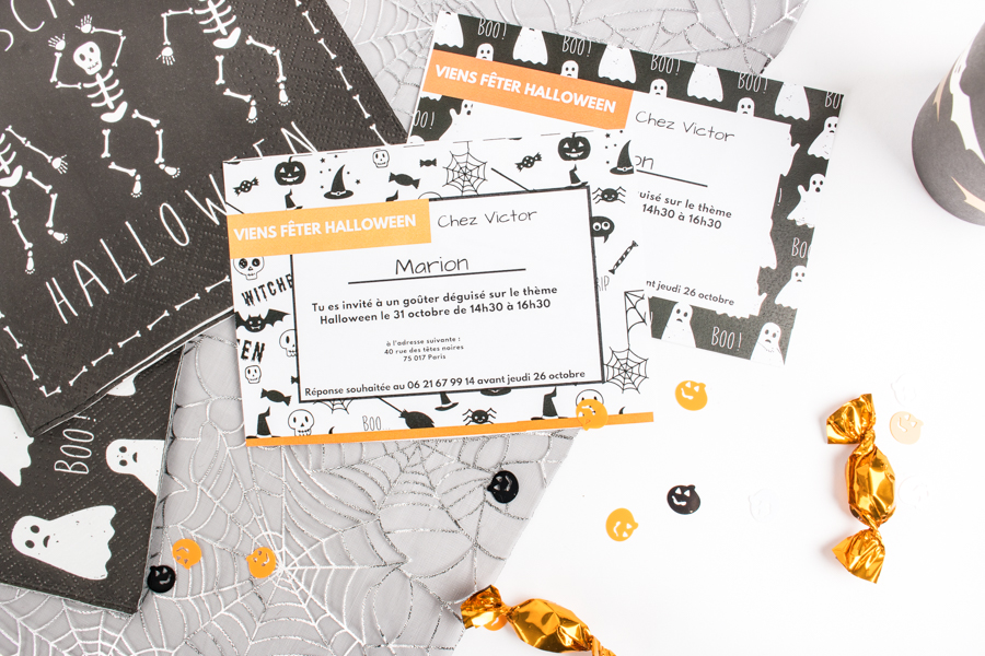 invitations Mesa Bella pour une Halloween party