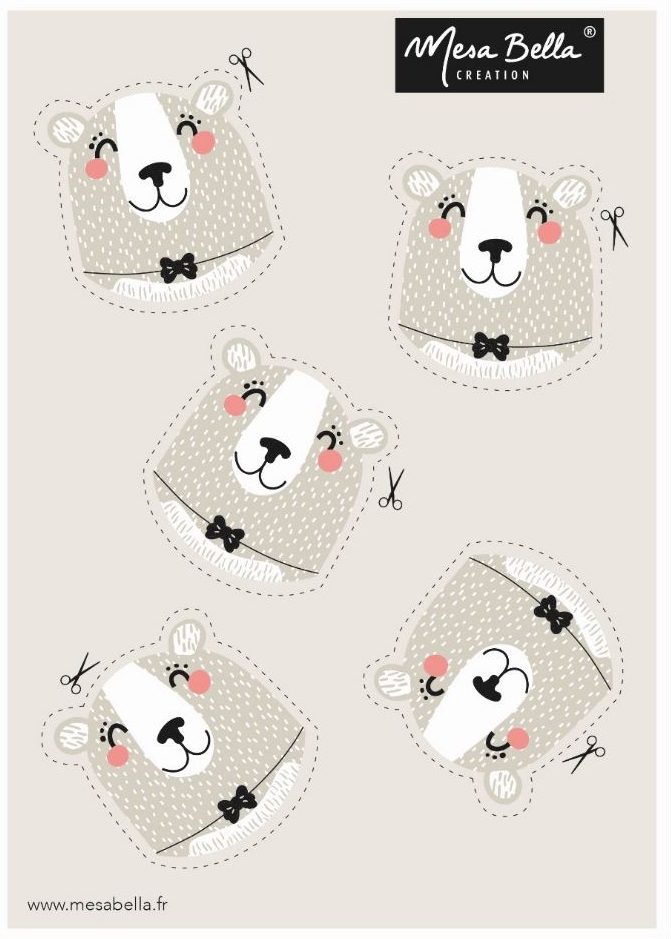 planche tête à imprimer ours polaire