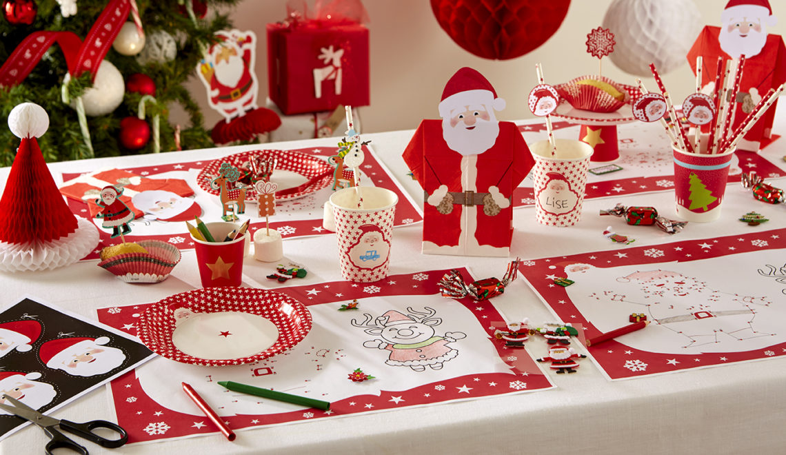 serviette Noel prépliée pour les kids