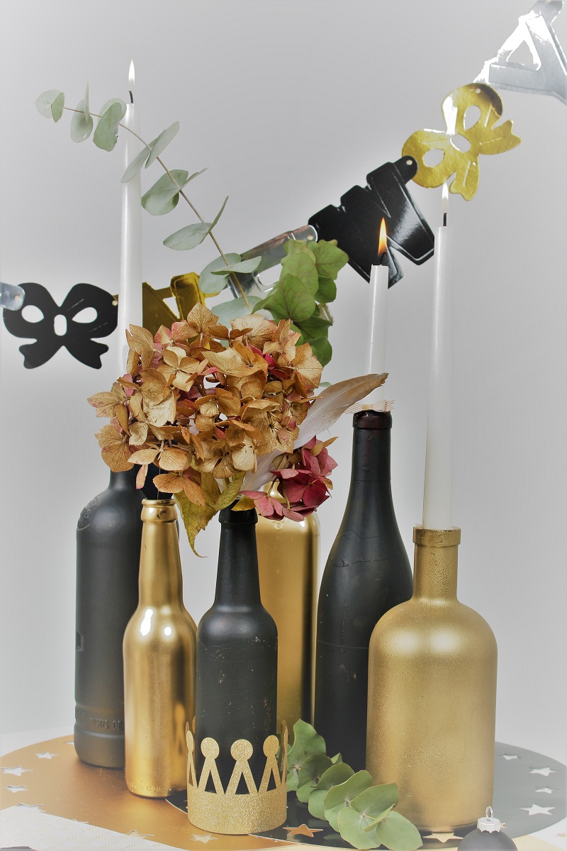 DIY des chadeliers dorés faits maison