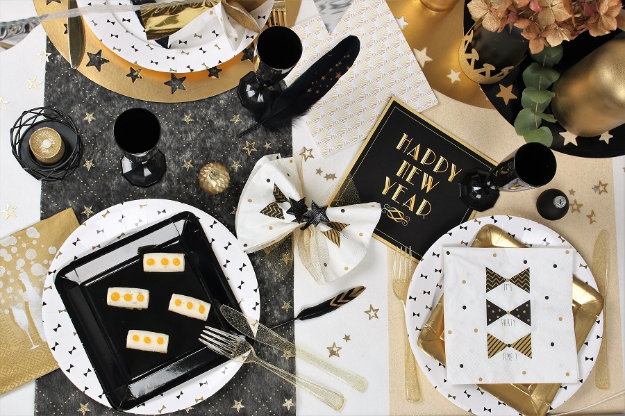 couleur noir et or pour soirée gatsby