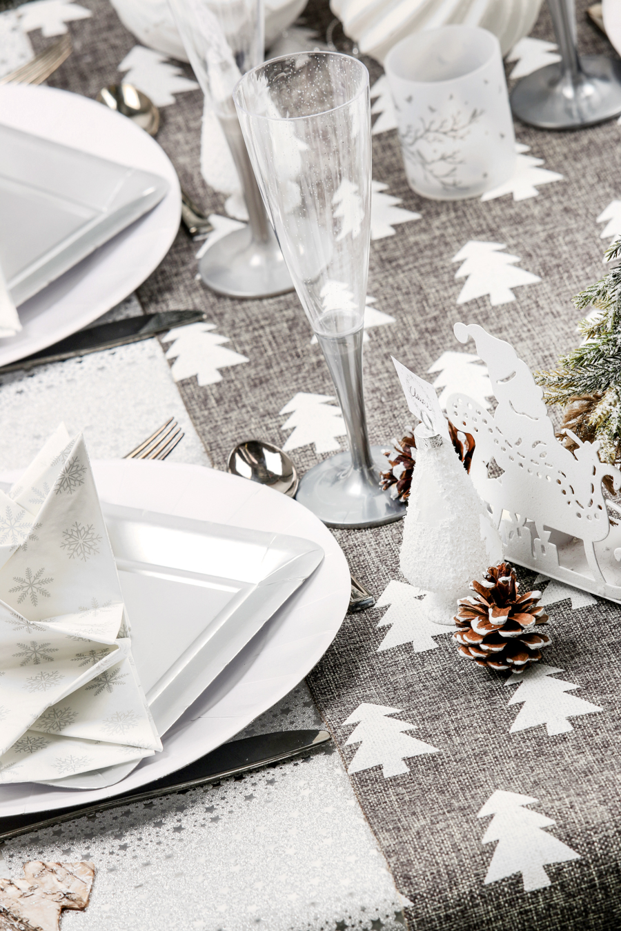 Noël blanc et argent