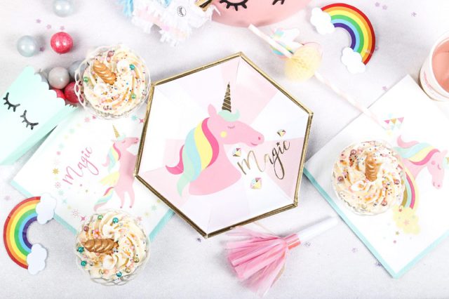 gamme vaisselle jetable licorne