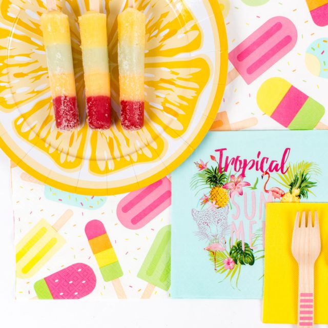Vaisselle citron - assiette en carton motif fruit