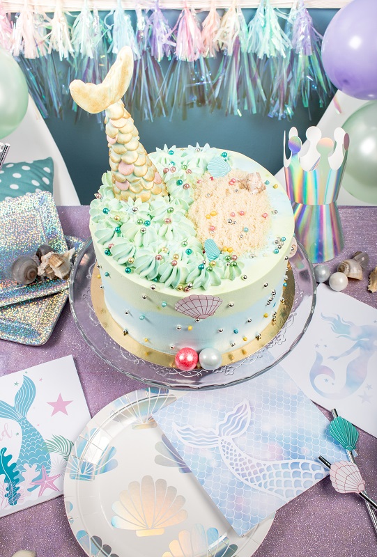 design cake sirene anniversaire ocean