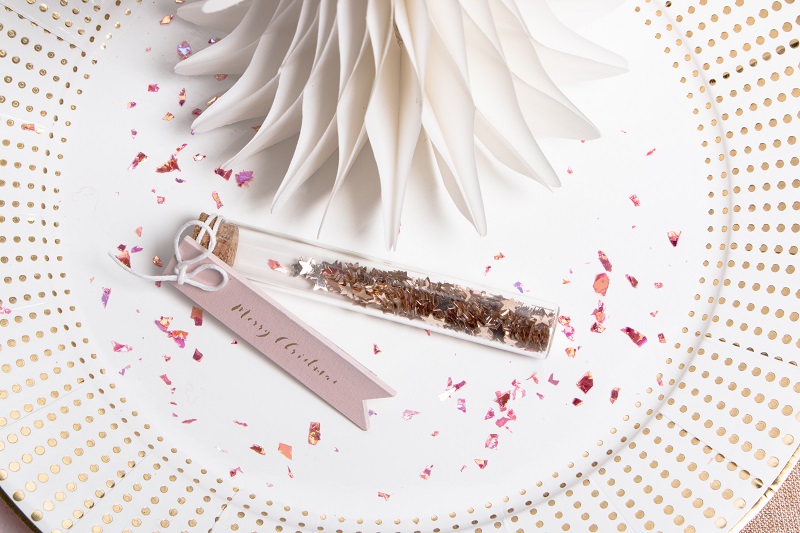 tube à paillettes roses