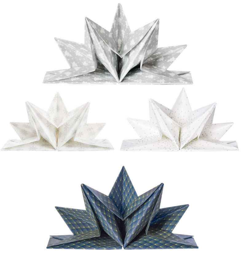 couleur argent serviette prepliee