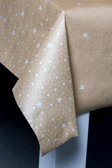 coin de nappe en papier or