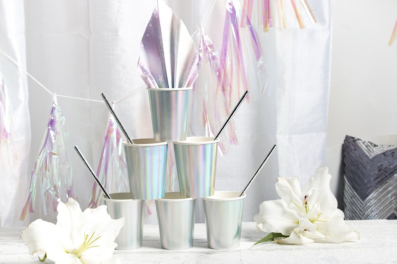gobelet en carton iridescent