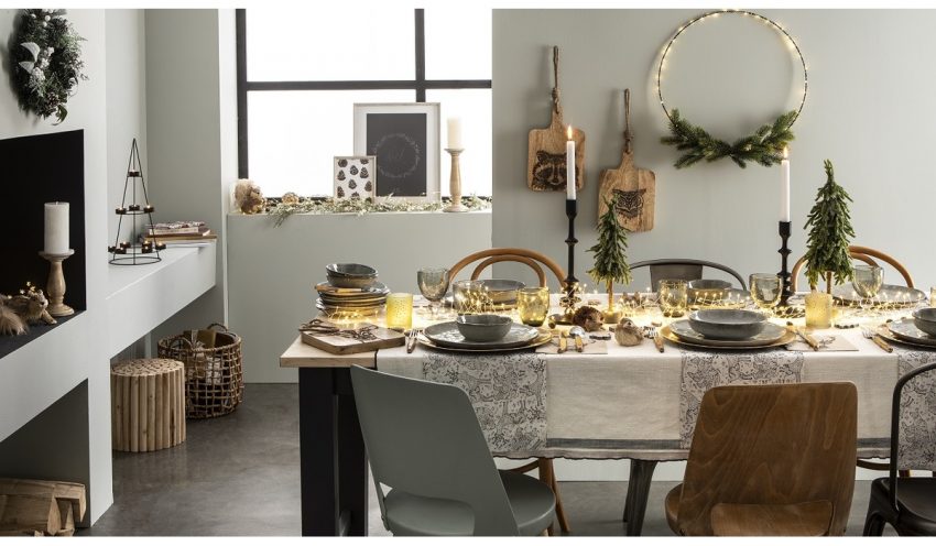 table de noel à la campagne