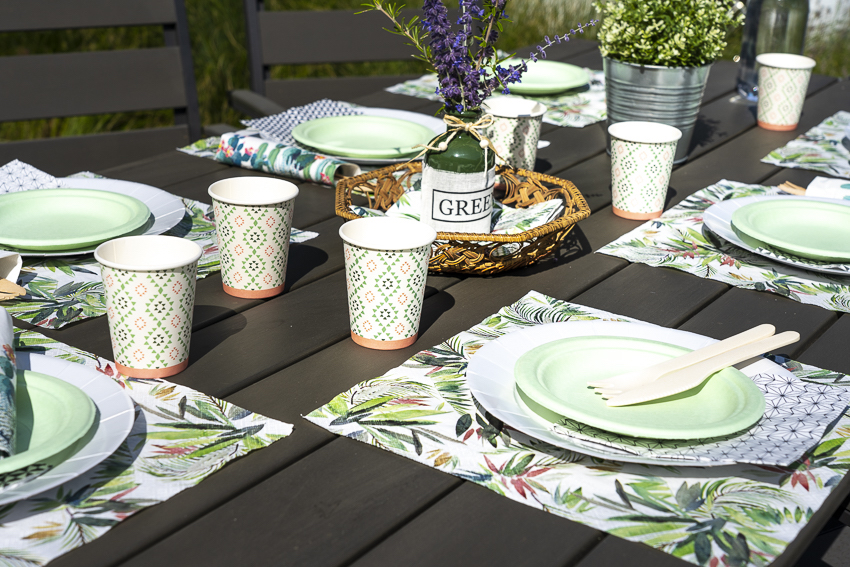 table brunch assiette en bagasse