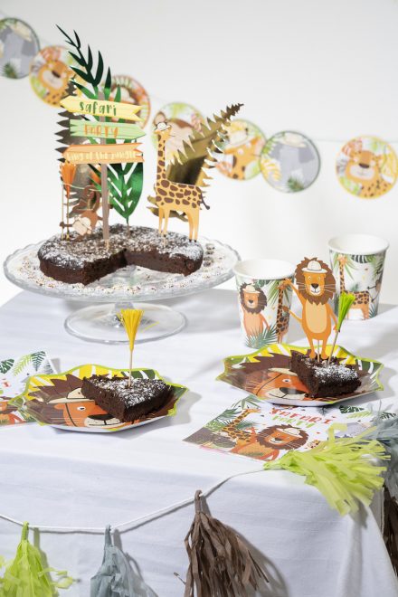 anniversaire safari jungle vaisselle jetable