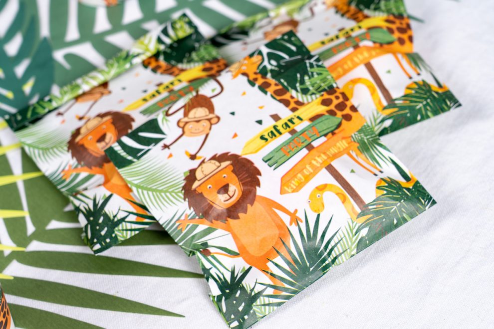 sachets de bonbons thème safari