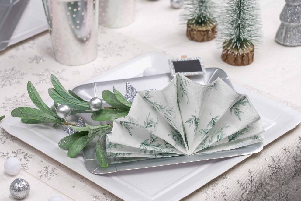 pliage de serviette pour Noël