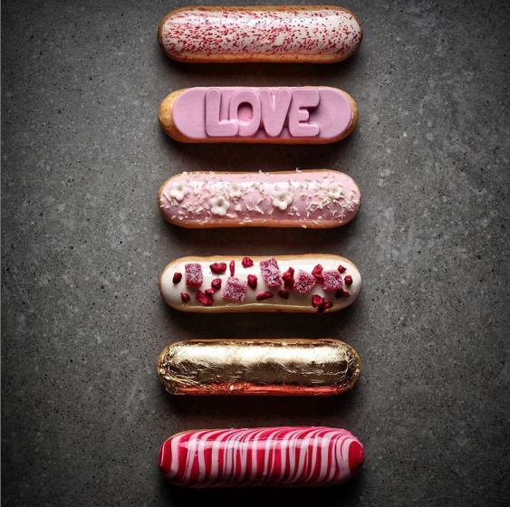 6 éclairs Saint Valentin Christophe Adam