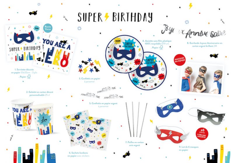 gamme anniversaire super héros