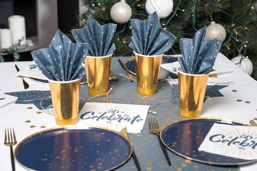 table de fête pour le réveillon