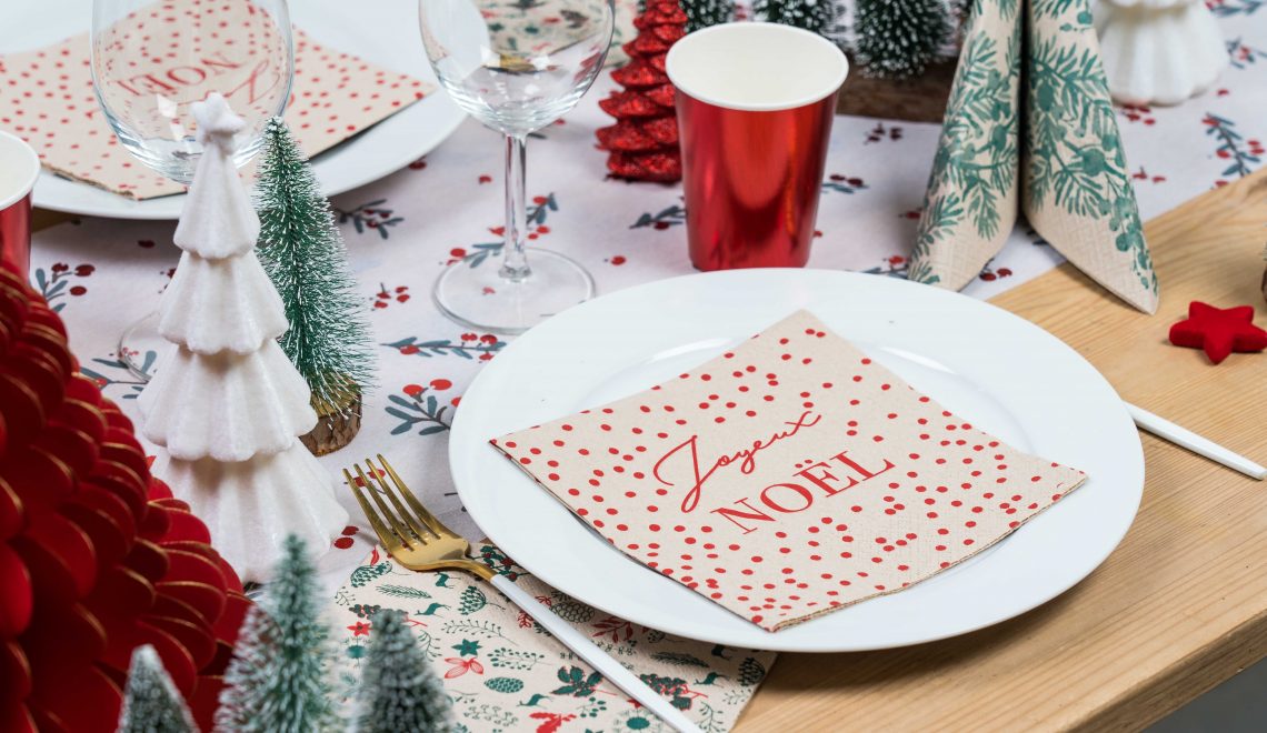 Lot de serviettes recyclées Noël