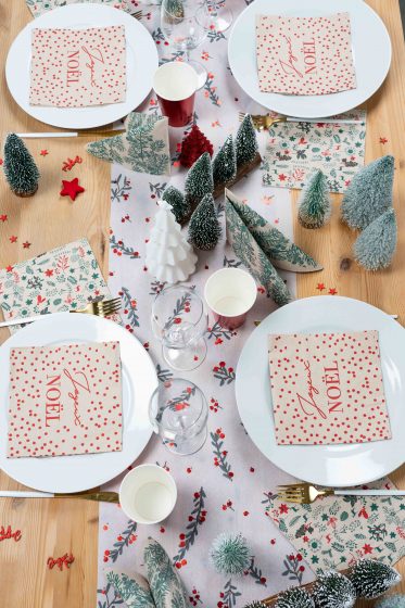 décoration de table joyeux noel